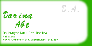 dorina abt business card